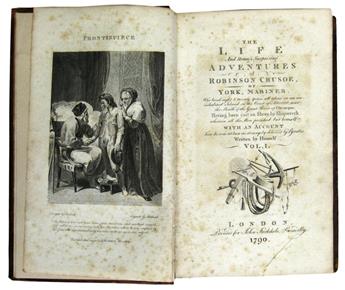 DEFOE, DANIEL. The Life and Strange Surprizing Adventures of Robinson Crusoe, of York, Mariner.  2 vols.  1790